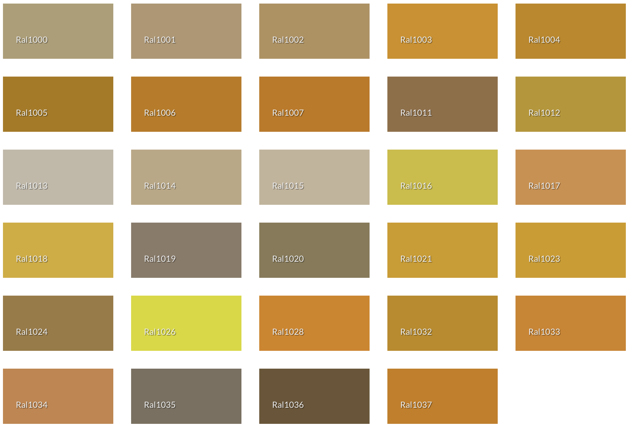 Ral Yellow Color