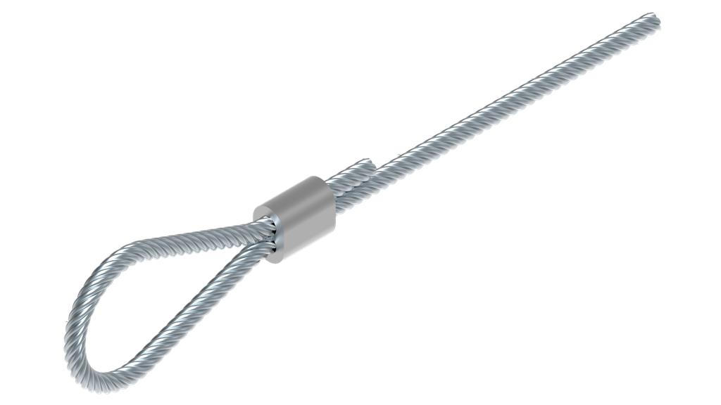 Lifting cable 3 mm 6x19 ZP SFC-PP core T7 L=3.805 L+R